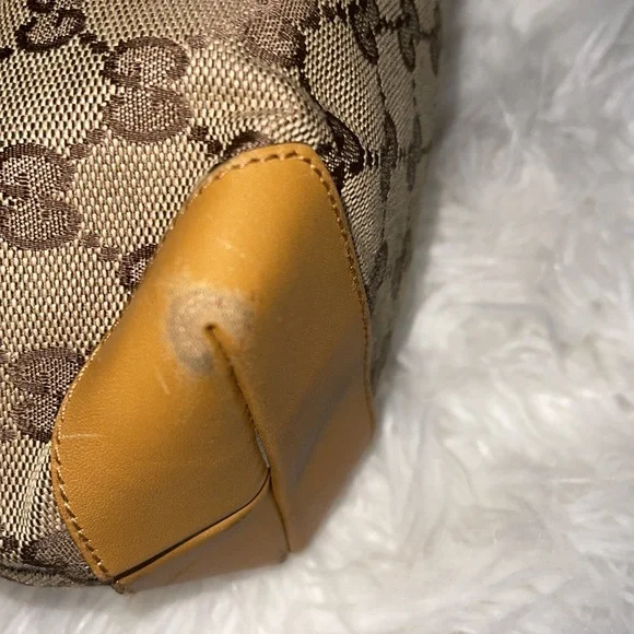 GUCCI GG Canvas Sherry Line Tote Bag Beige Red GUC - Picture 7 of 15